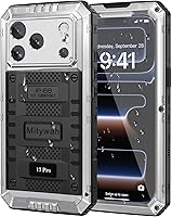 Vista 21 de Mitywah Funda impermeable para iPhone 13, resistente protección contra caídas de grado militar con protector de pantalla integrado, protección