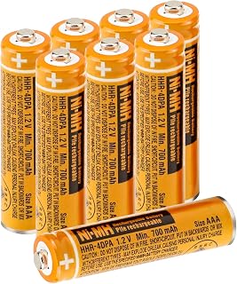 8 Pack HHR-4DPA NI-MH AAA Rechargeable Batteries 700mAh 1.2V AAA Rechargeable Battery for Panasonic BT Gigaset Cordless Phones