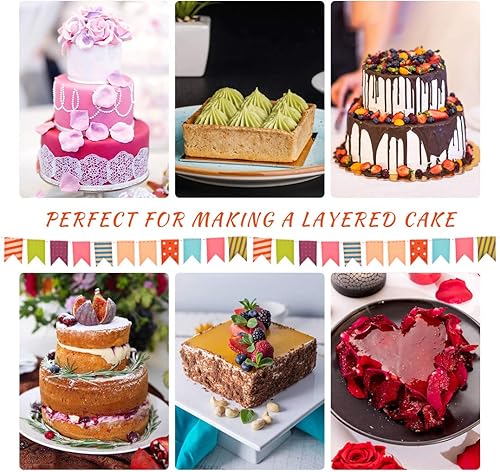 Miniatura 5 de Meichu Paquete de 3 anillos redondos para tartas, de acero inoxidable de 4 a 7.8 pulgadas, molde de mousse para pasteles de cocina, bricolaje