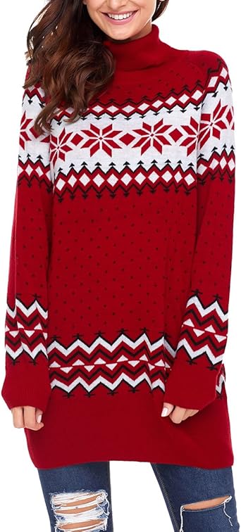 Womens christmas turtlenecks Clearance