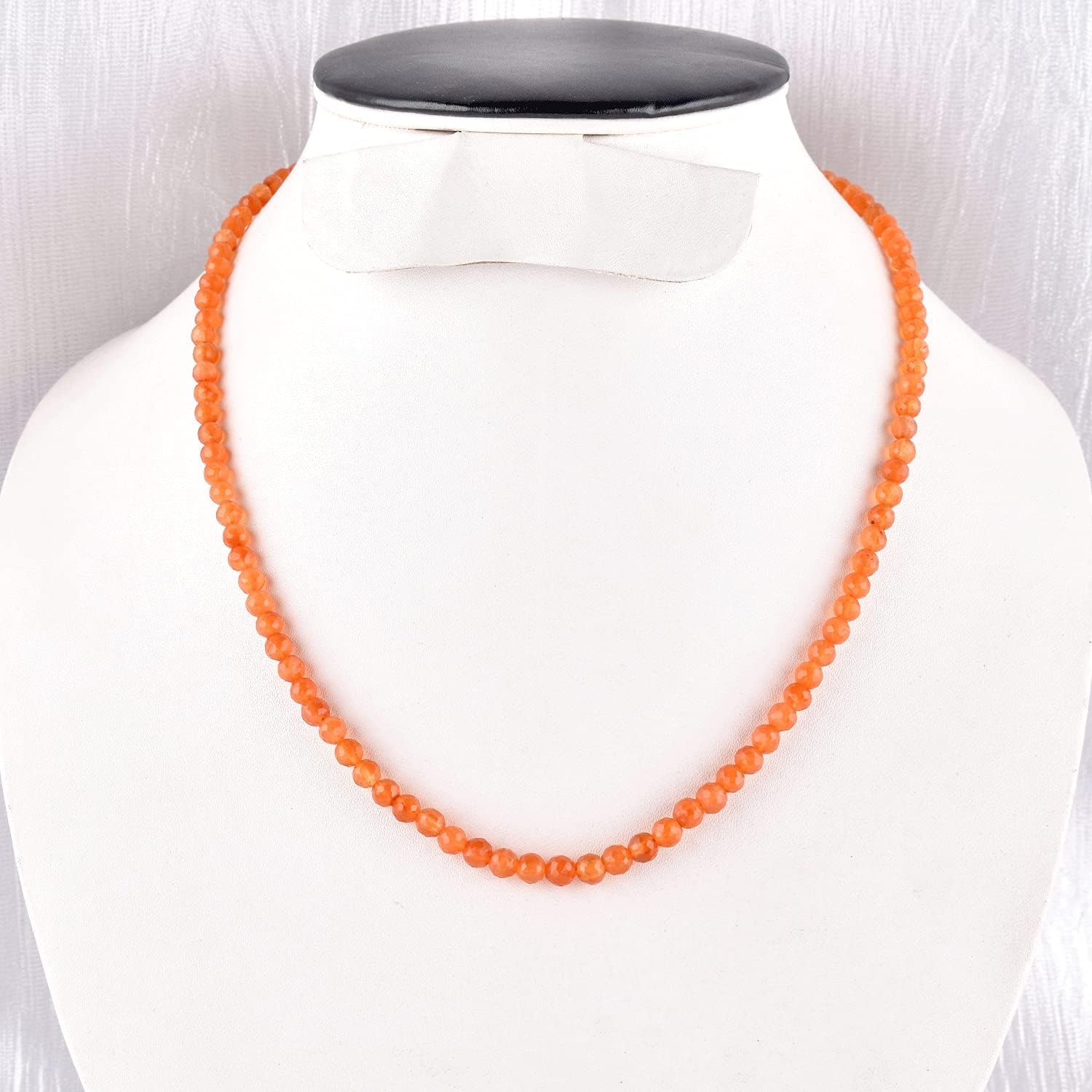 InfinityGemsArt Carnelian Choker Necklace Crystal for Women Birthstone, Natural Gemstone Beads, Dainty Stone Handmade Jewelry, Chakra Energy Healing Crystals, 925 Sterling Silver Chain 18 inch - Image 4