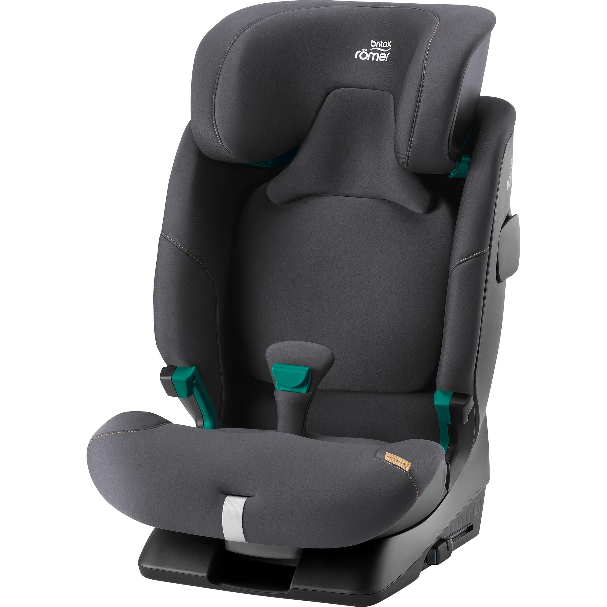BRITAX RÖMER Seggiolino ADVANSAFIX 2 Z-LINE, per bambini da 76 a 150 cm (i-Size) con e senza ISOFIX, da 15 mesi a 12 anni, Midnight Grey