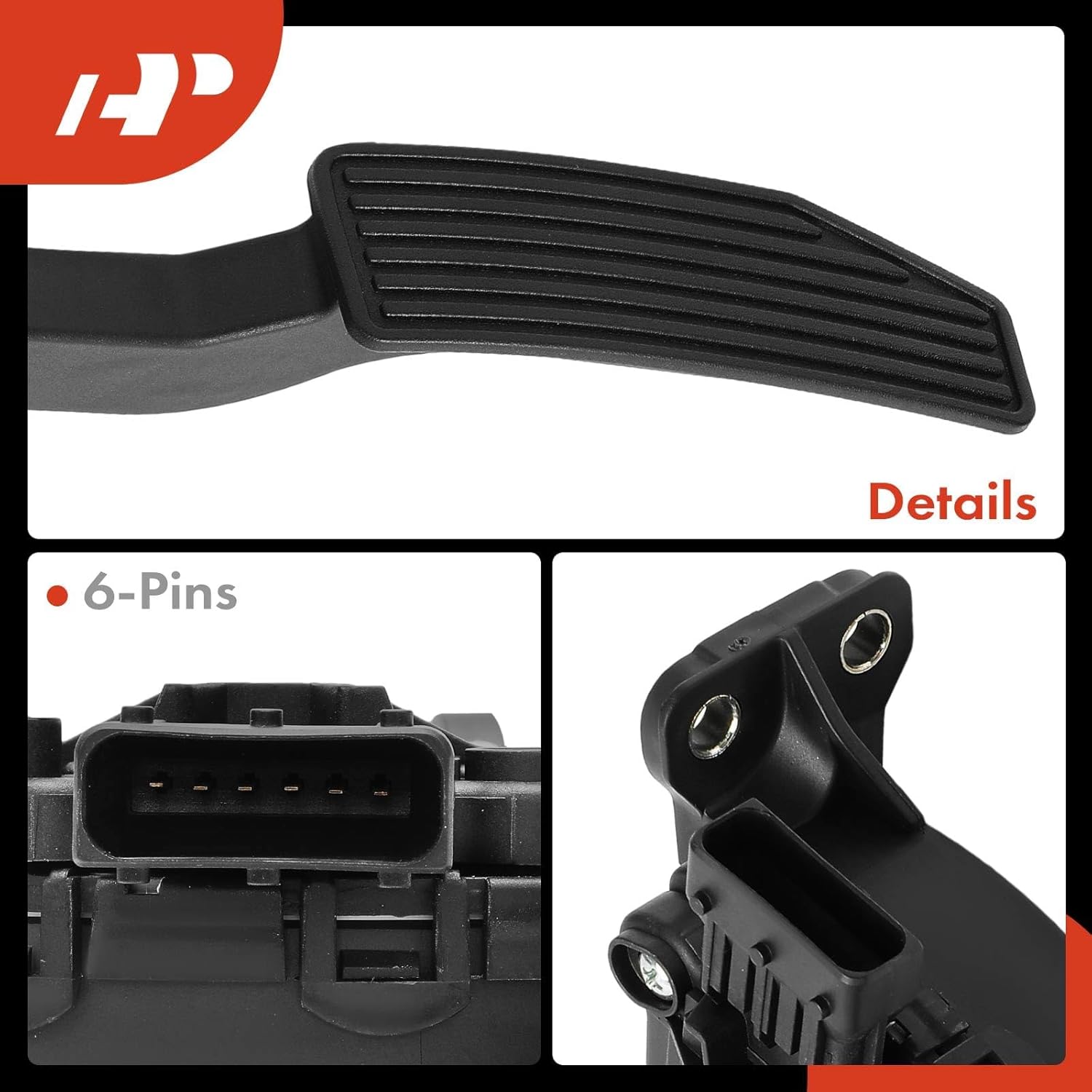 A-Premium Accelerator Pedal with Position Sensor Assembly Compatible with Chevrolet Colorado 2004-2009 & GMC Canyon 2004-2009 & Hummer H3, H3T & Isuzu i-280, i-290, i-350, i-370, Replace# 10376526