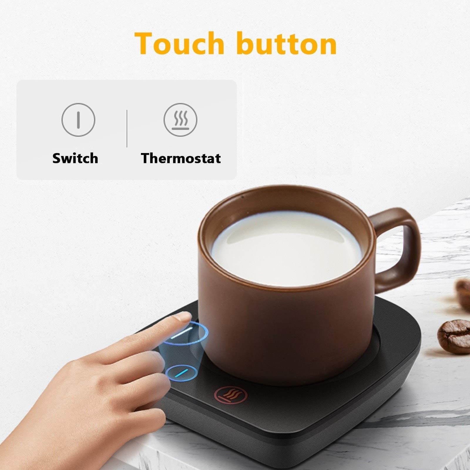 Chauffe-tasses Intelligent - Pad Chauffant - Pour Café, Thé, Lait - Blanc