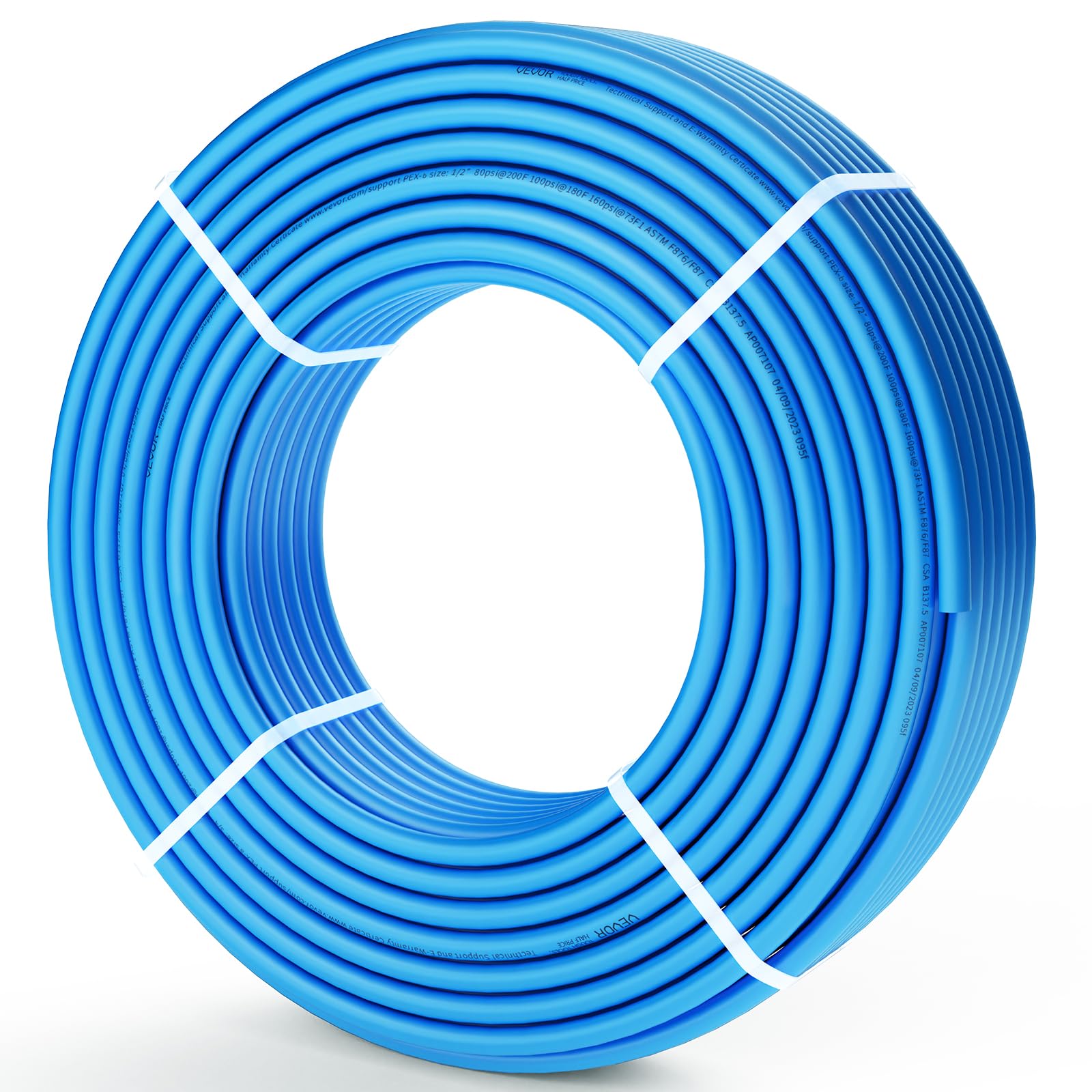 VEVOR PEX - Tubo flessibile PEX-B per acqua potabile, per acqua calda/fredda e facile da ripristinare, per applicazioni idrauliche con taglierina e morsetti, 1,27 cm, 1,27 cm