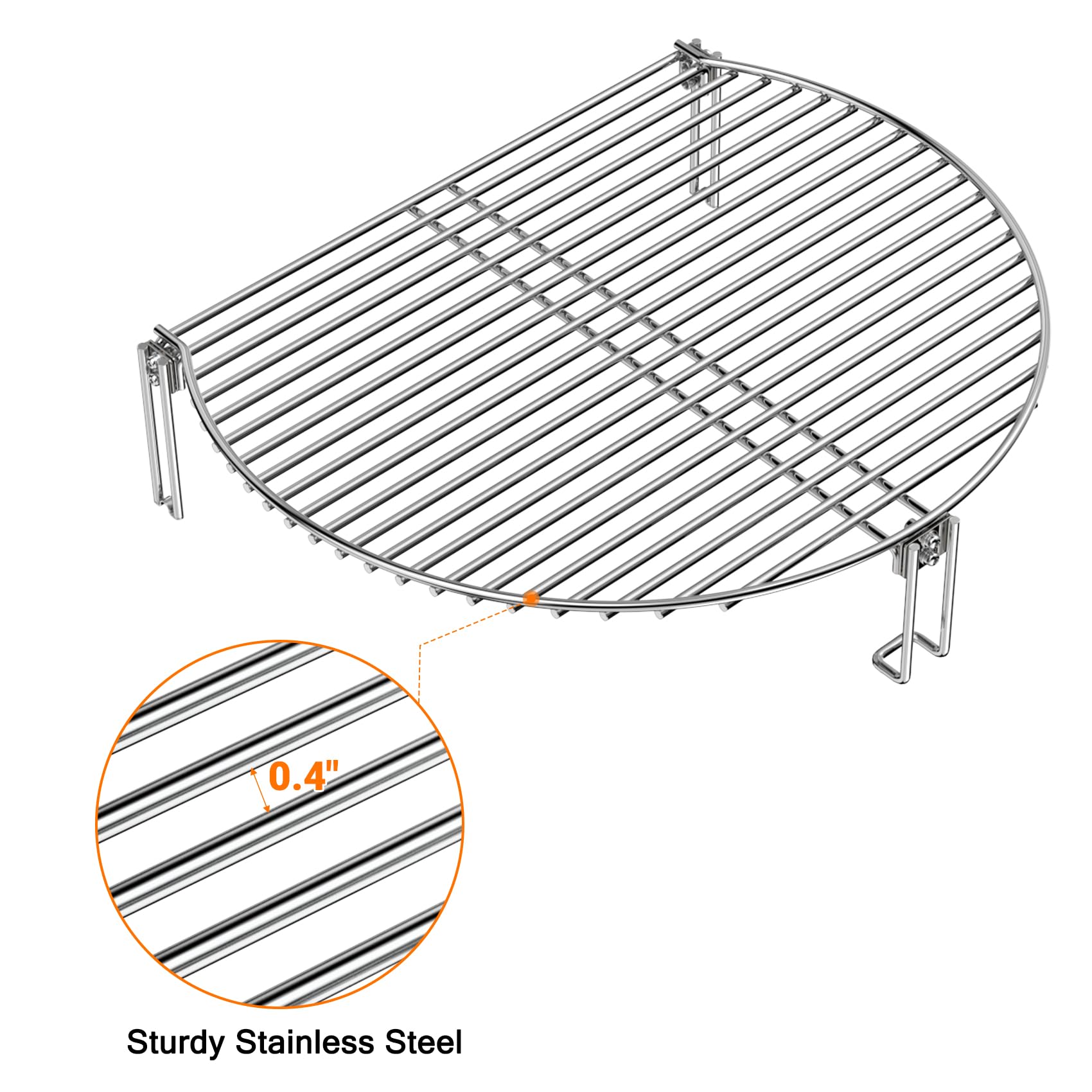 Onlyfire in acciaio INOX con griglia espansore per Kamado e carbonella grill