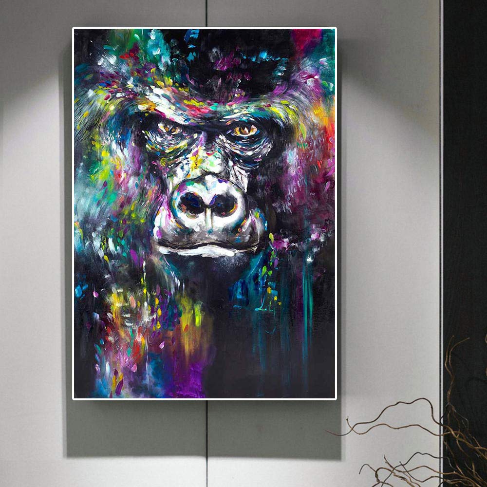 Autocollant Mural Orang-outan - Sticker Singe Brisé - 3D, Mat, Waterproof - Décoration Murale H443