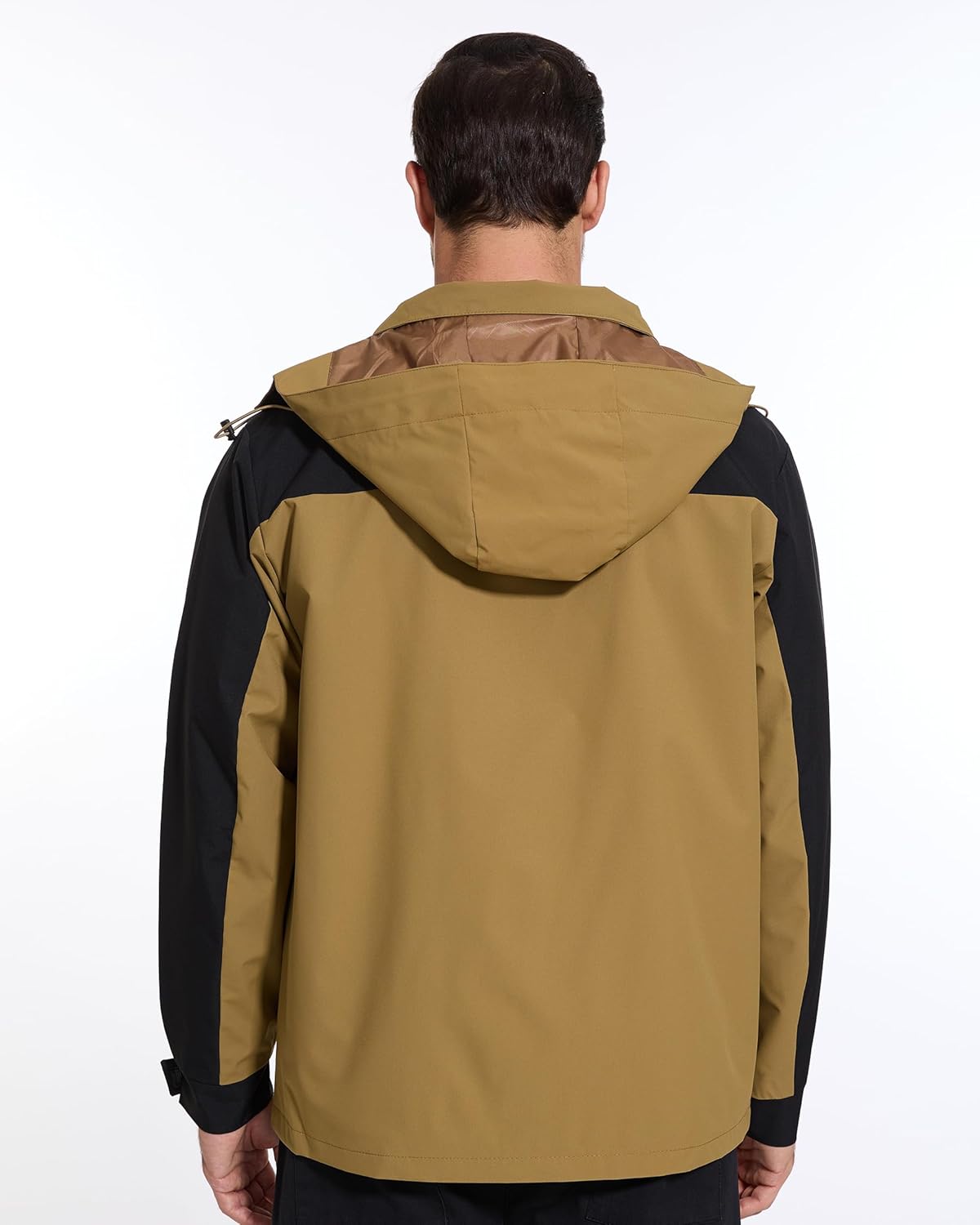 10000mm H2O Waterproof Rain Jacket Windproof Soft Shell Raincoat Windbreaker with Removable Hood - Image 4