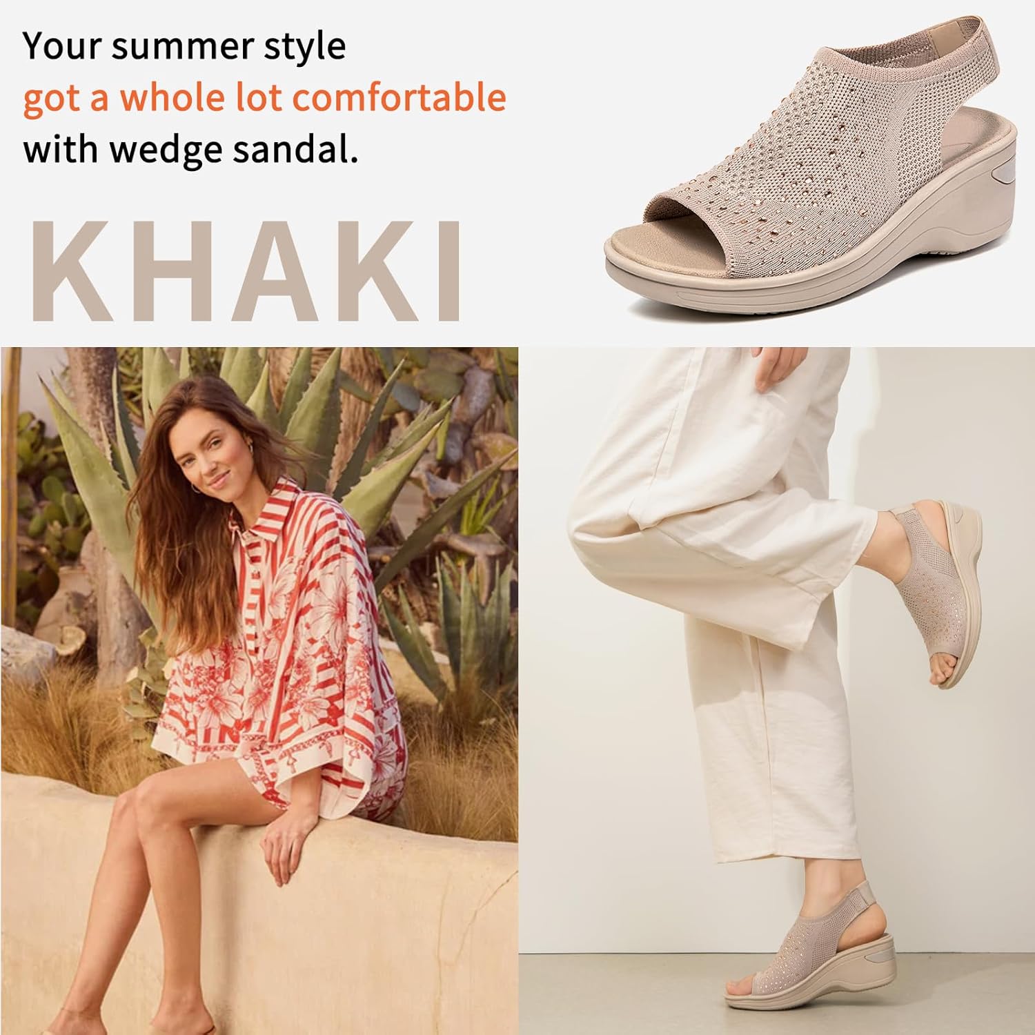 KOIMED Women's Comfortable Platform Walking Sandals With Memory Foam Open Toe Lightweight Breathable Soft Mesh Washable For Summer Travel Casual Beach Outdoor Sport - Image 8