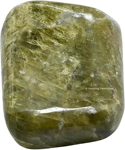 Piedras pulidas de cristal de vesuvianita, piedras pulidas, piedras preciosas naturales para curación, cristales de bricolaje para protección (1