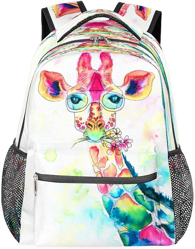 Mochilas coloridas de girafa para mulheres e homens, mochila escolar de animais em aquarela para meninos e meninas adolescentes, mochilas para laptop para faculdade de trabalho, mochila de viagem à prova d'água mochila para livros para caminhadas, Multi em oferta na Shopee Mochilas coloridas de girafa para mulheres e homens, mochila escolar de animais em aquarela para meninos e meninas adolescentes, mochilas para laptop para faculdade de trabalho, mochila de viagem à prova d'água mochila para livros para caminhadas, Multi em oferta na Shopee
