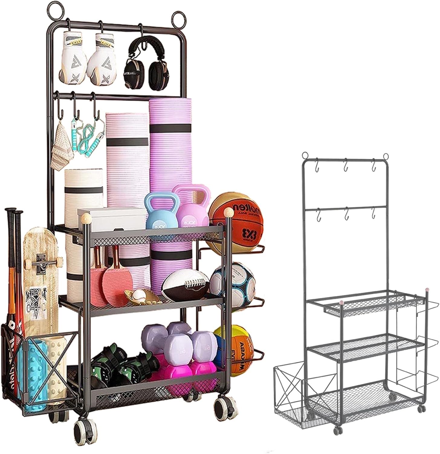 Amazon.com : GFertre Home Gym Storage Rack for Weight Set, Exercise ...