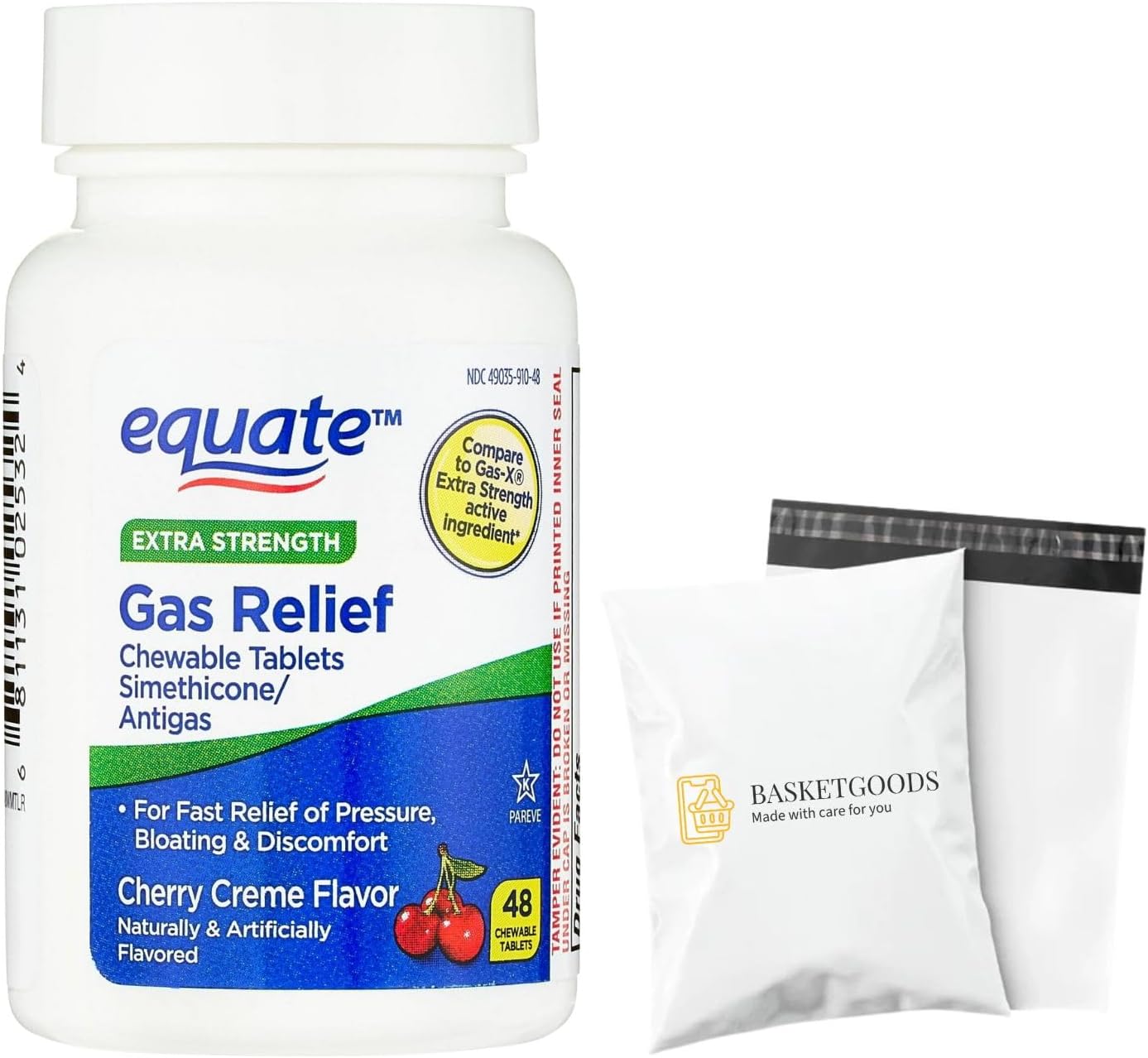 Amazon.com: Equate Gas Relief-Simethicone 125 mg, Chewable Tablets ...