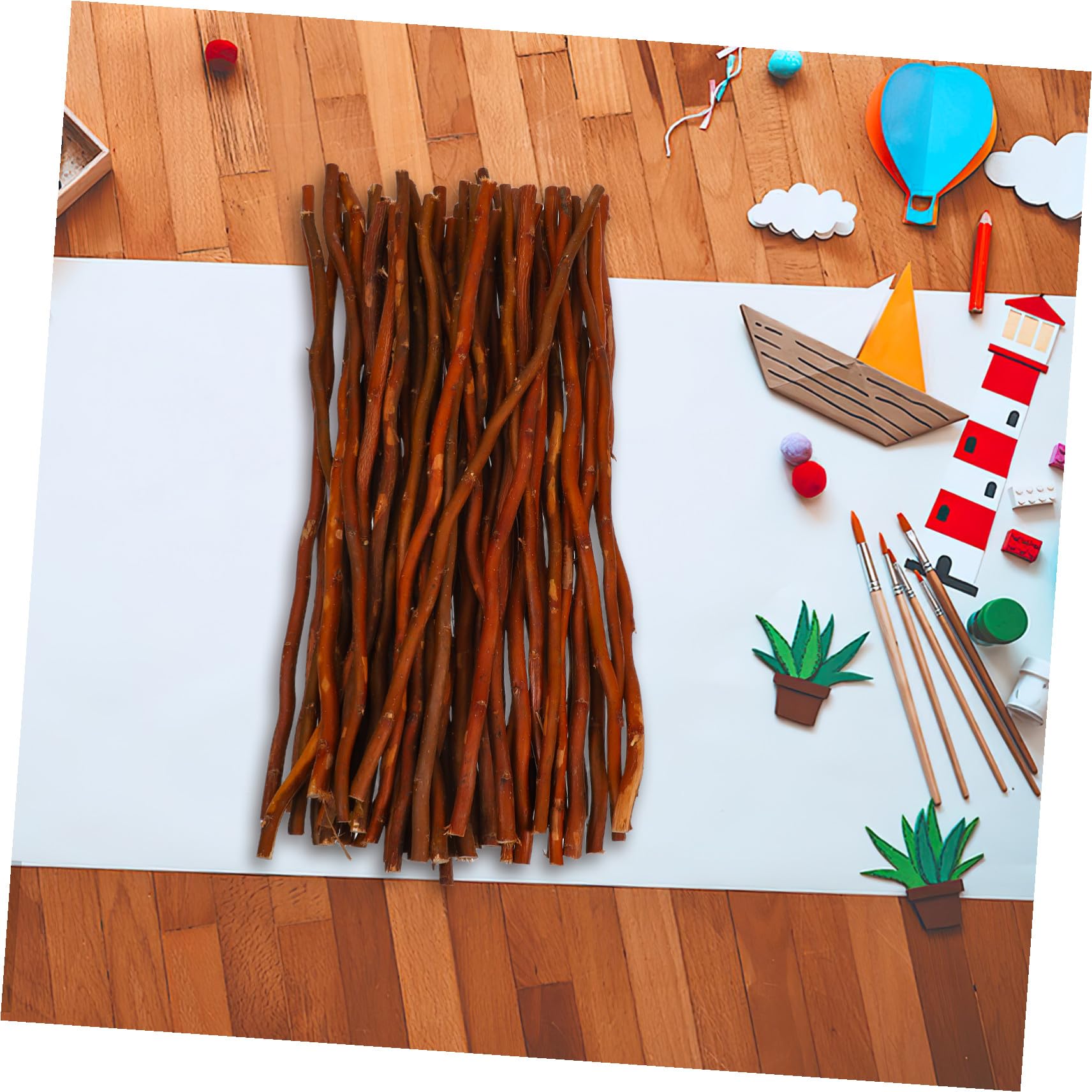 Cabilock Palitos de Madera Natural para Manualidades y Decoración Rústica, 50 Piezas de Ramas Secas Marrones para Relleno de Jarrones y Paisajismo Creativo Varios estilos