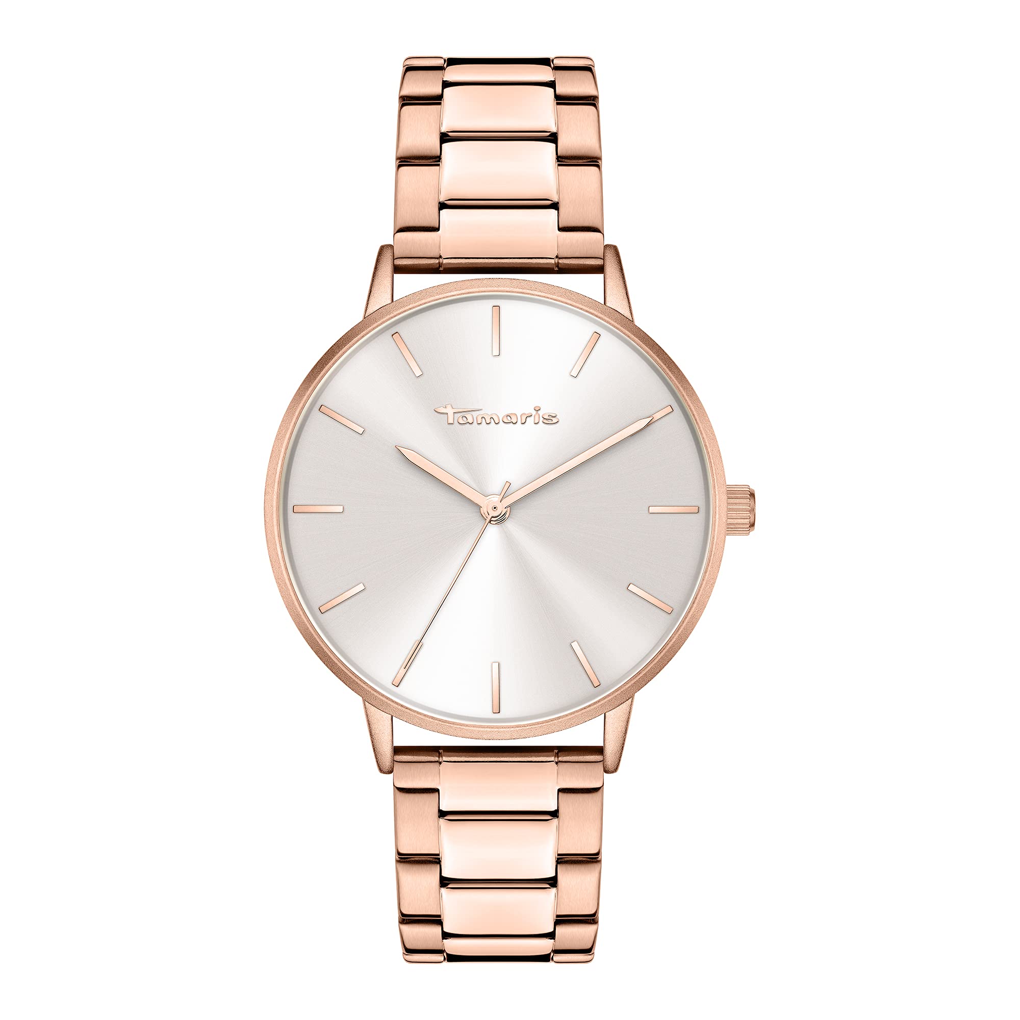 Tamaris Women's Analogue Quartz Watch with Stainless Steel Strap, Rose Gold, 36 mm, Modern