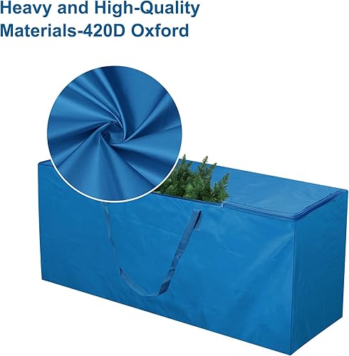Miniatura 5 de Bolsa de almacenamiento para árbol de Navidad, almacena un árbol de Navidad artificial de 7.5 pies con asas de transporte y doble cremallera,