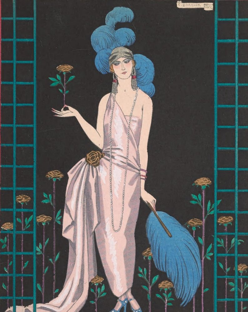 Amazon.com: Posterazzi Gazette du Bon Ton 1922 La Roseraie Poster
