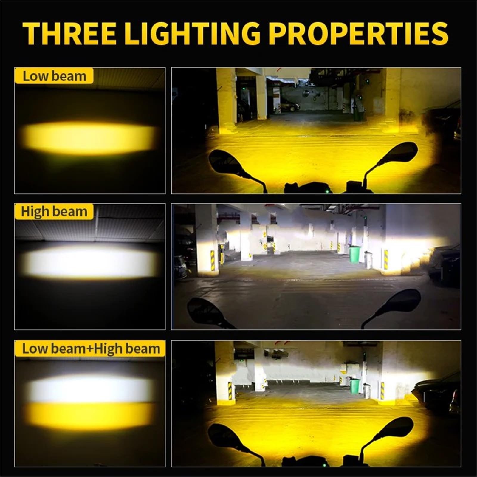 Générique Phare Avant Moto 1 Ensemble De Phares LED Supplémentaires pour Motos 80W, Assemblage Double Couleur pour BMW R1200GS F850GS F750GS LC pour Adventure