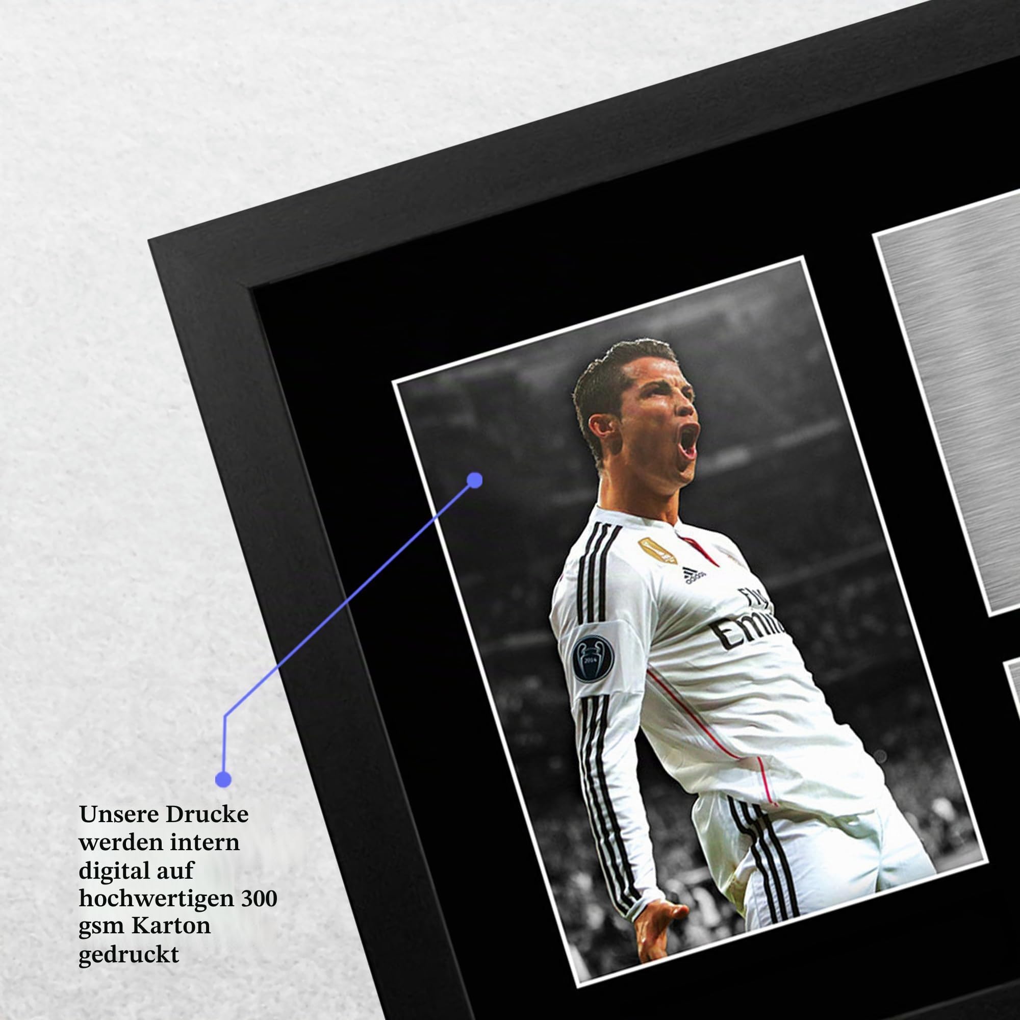 HWC Trading FR A4 Cristiano Ronaldo Real Madrid Geschenke Gedrucktes Signiertes Autogramm Foto für Fußball Anhänger and Fans - A4 Gerahmt