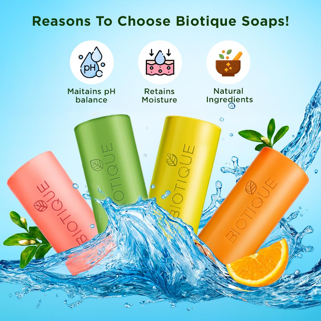 Buy BIOTIQUE Bathing Soap Celebration Pack With 4 Unique Soaps