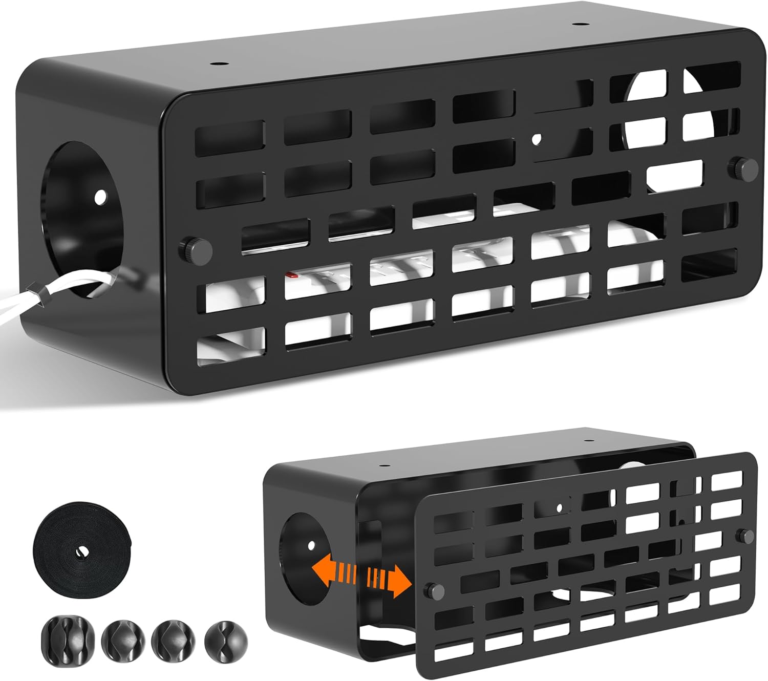 2 PCS Under Desk Cable Management Box, Cinati Cable