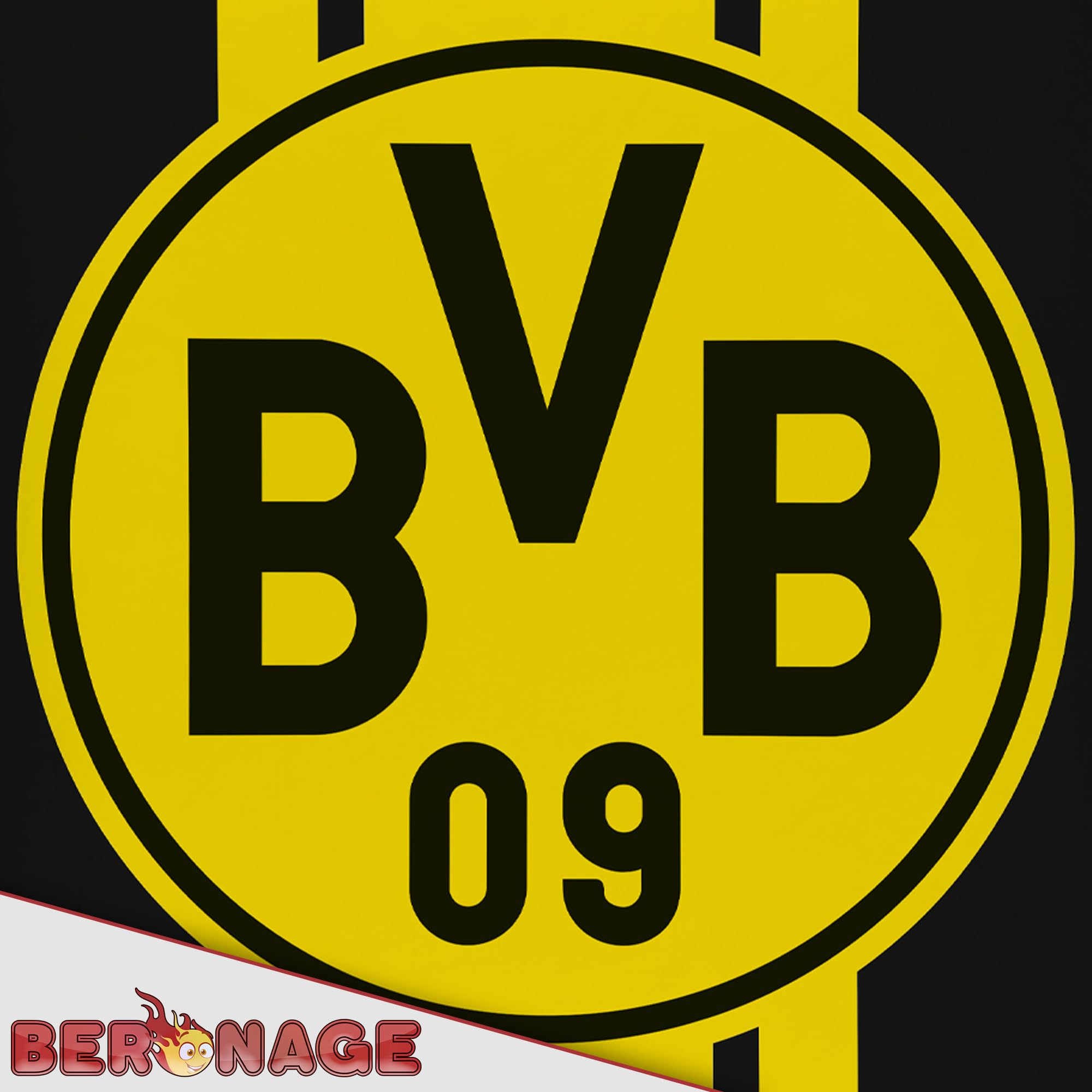 Dortmund Borussia BVB 09 Wende-Bettwäsche 135 x 200 cm + 80 x 80 cm 100% Baumwolle Renforcé-Linon Fußball Bettwäsche Logo Motiv Echte Liebe Heja BVB Reißverschluss deutsche Größe