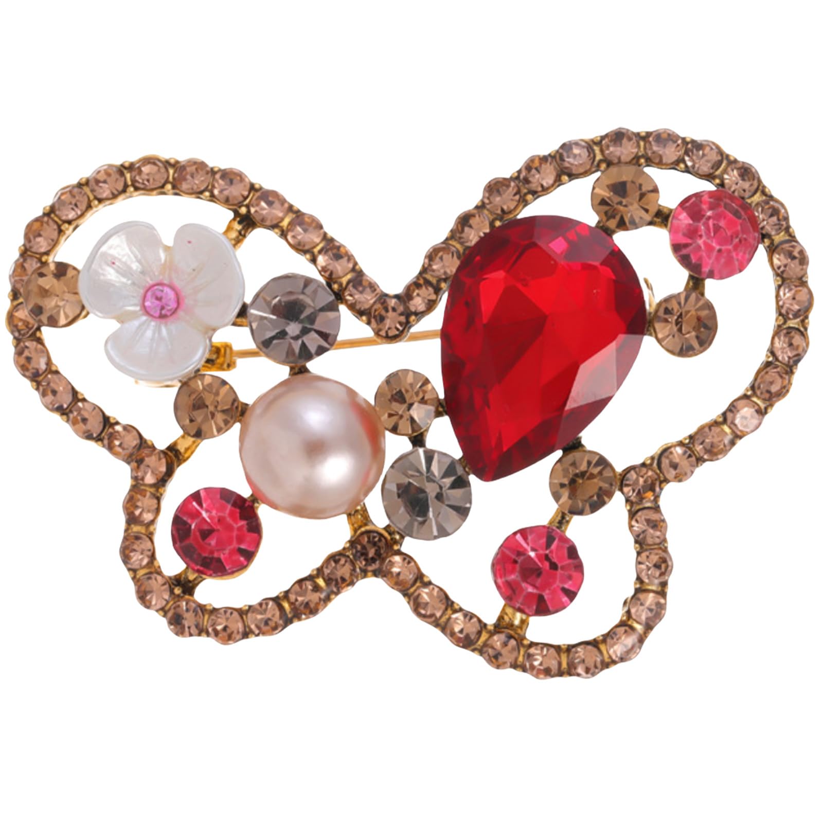 FAIRYGATE Brooch Pins Retro Crystal Rhinestone Brooches for Shirt Collar Decoration, B20 — view 50
