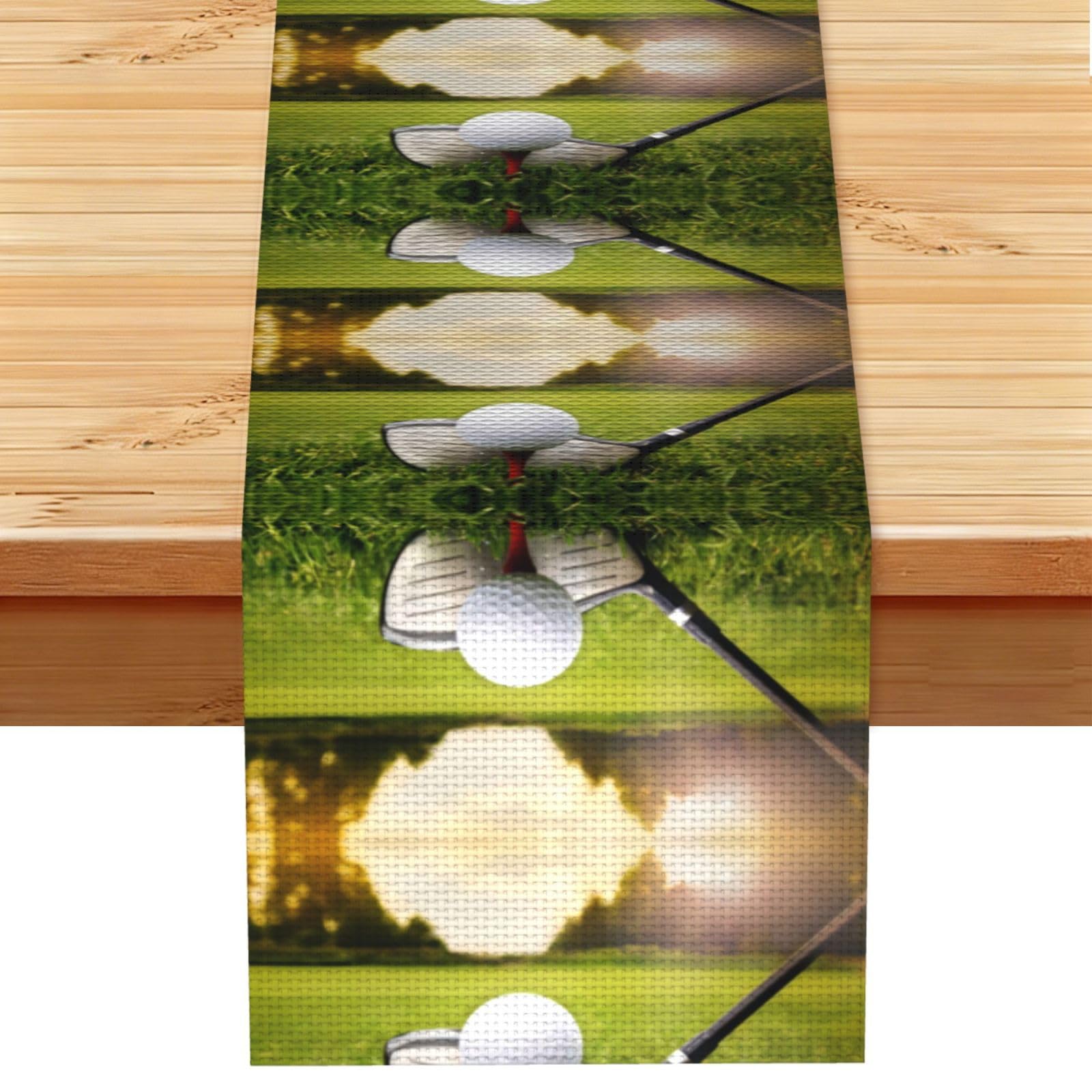 Golf Ball Linen Feel Table Runner Wedding Party Home Decoration
