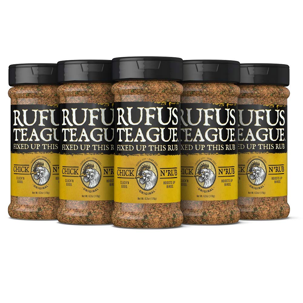 Rufus TeagueChick N' Rub - Premium BBQ Rub - 6.2oz Bottles - 6 Pack