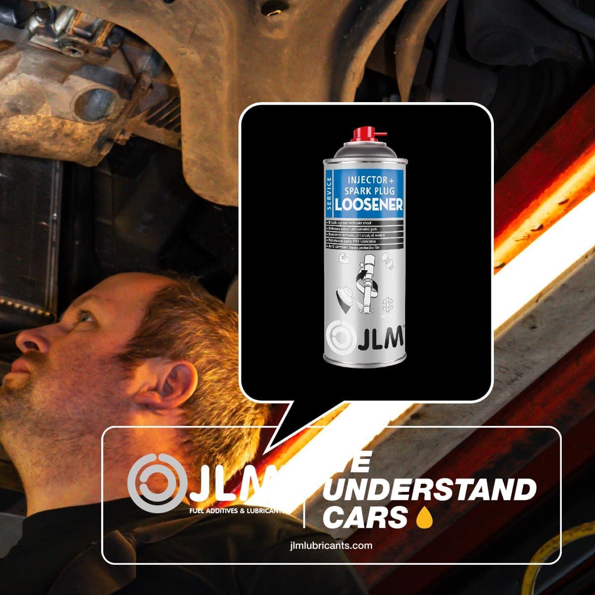 JLM Injektoren und Glühkerzen löser/Zundkerzen - Rostlöser Rost-Schock-Spray 3x400ml - 1,2L
