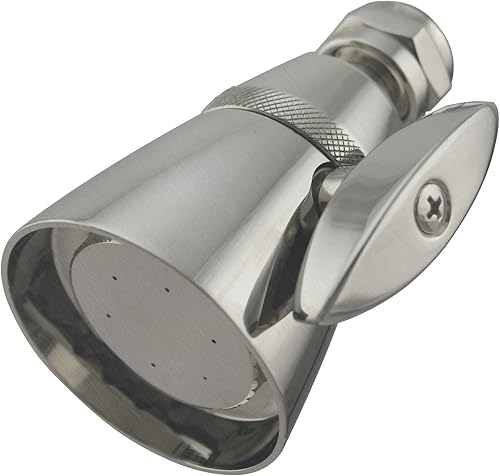 Westbrass R306-07 Chatham Style - Cabezal de ducha ajustable de latón de 6 chorros, níquel satinado