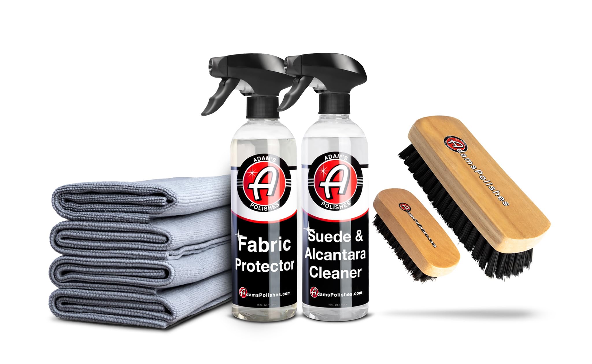 Adam's Suede Cleaning & Protection Kit - Professional Automotive Suede Cleaner & Fabric Protector Spray for Car Interiors, Upholstery, Shoes, Clothing, Removes Stains & Refreshes Suede Material