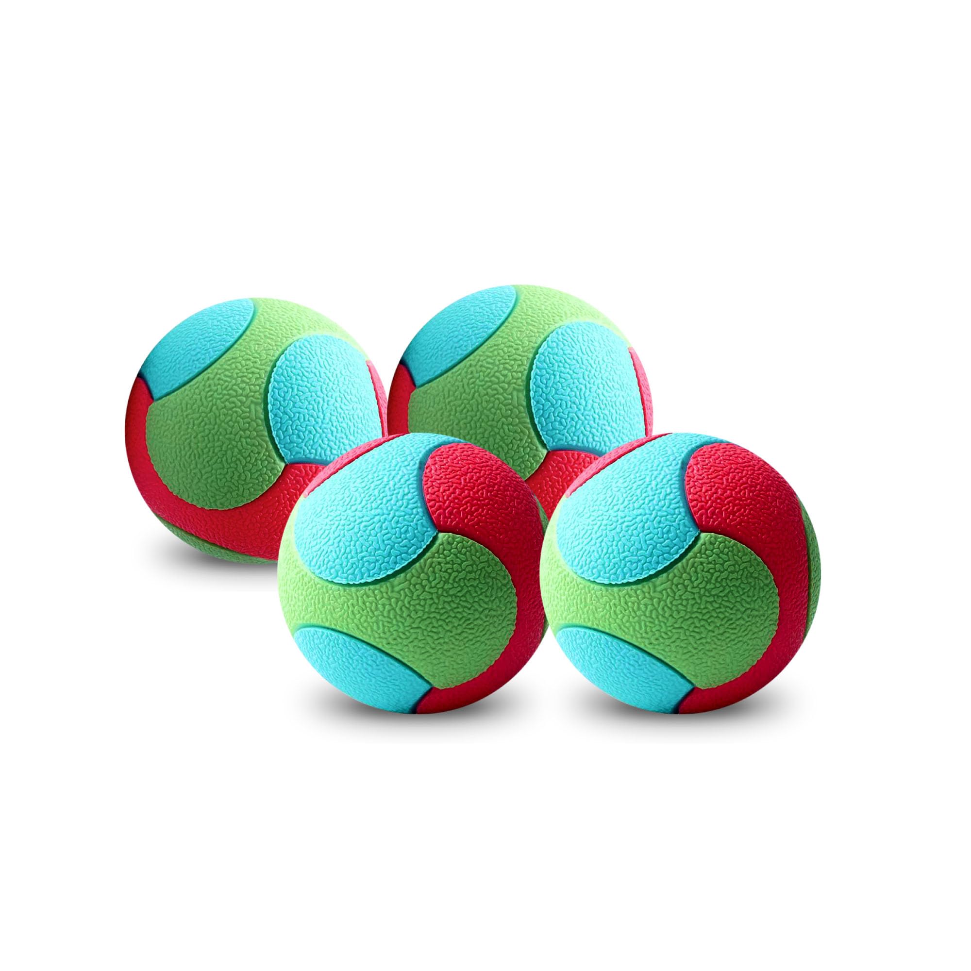 Rubber Fetch Dog Balls 3 inch for Large and Medium Breeds Durable Toy for Chewers 4 Pack