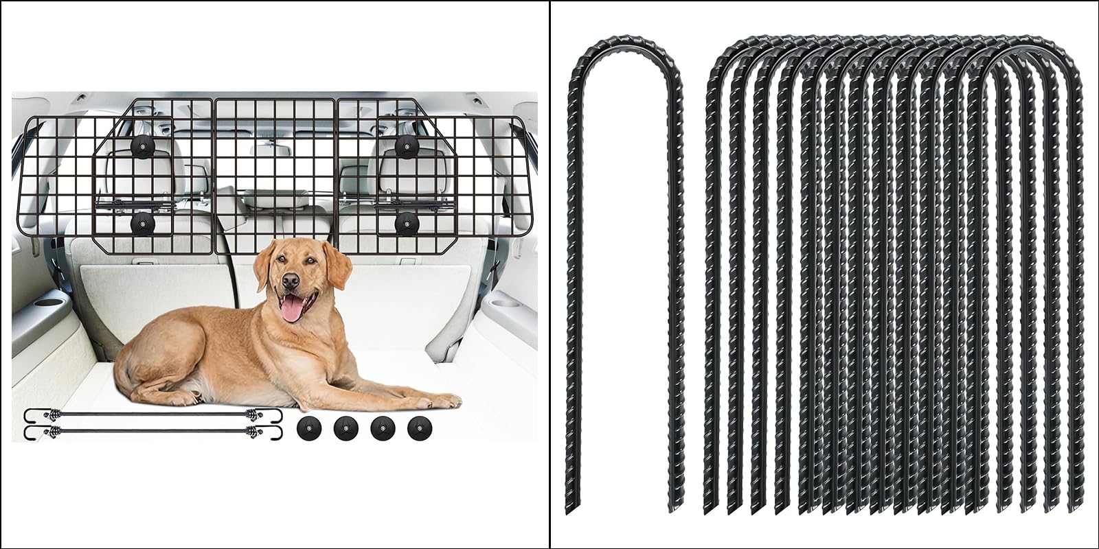 GtongokoDog Car Barriers Bundle Trampolines Wind Stakes 12 Pcs 12 Inch