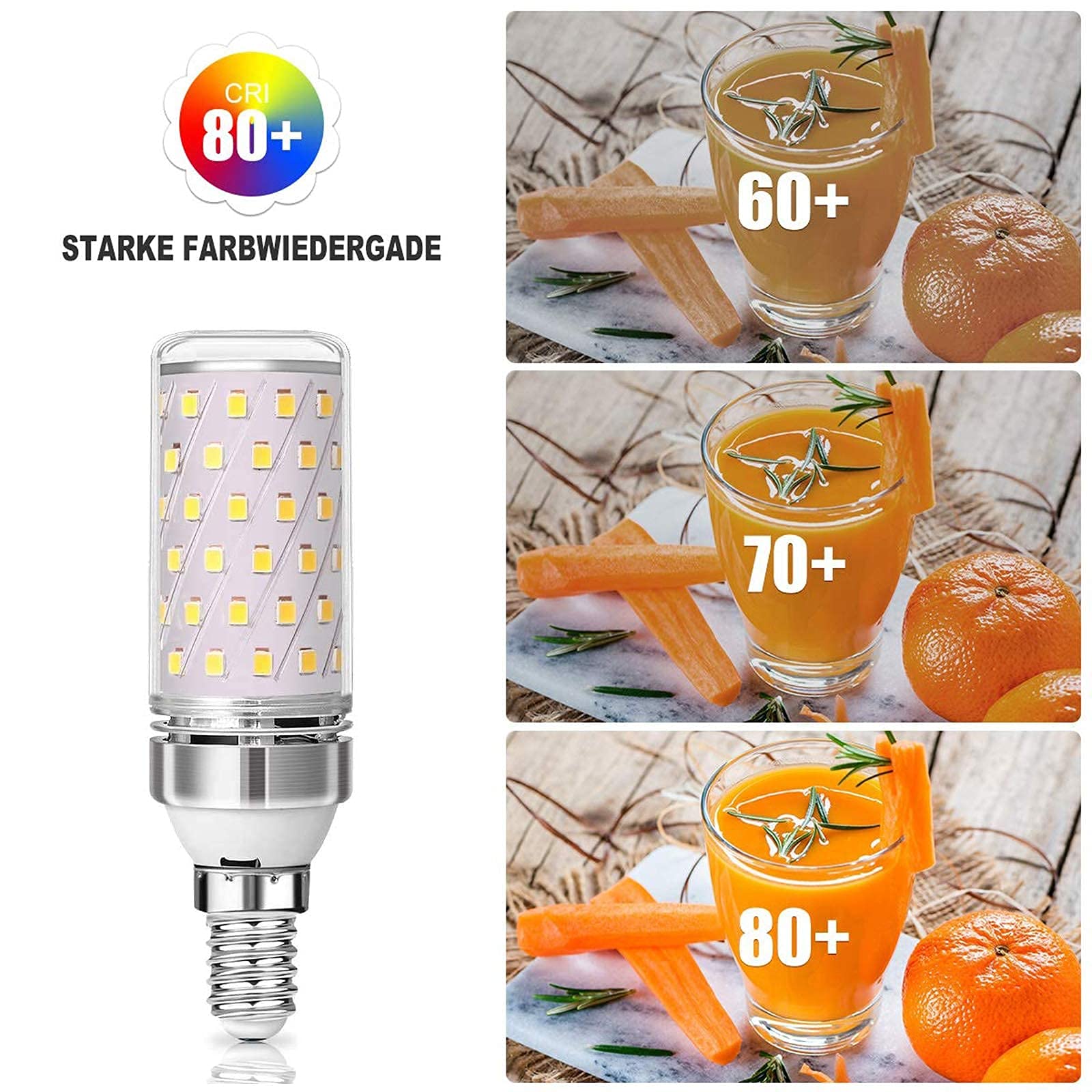 Confezione da 5 lampadine a LED E14 12W 3000K/6000K AC 110V-120V/220V-240V Lampadine LED a Vite Piccola Lampadine E14 120w equivalenti (Bianco Caldo 110V~120V) (Bianco Freddo 220V~240V)