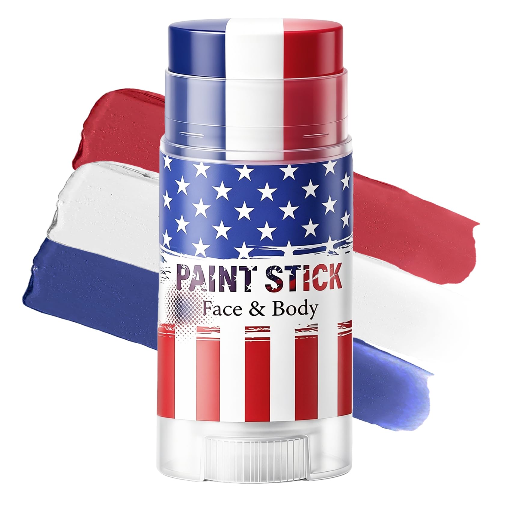 Blue White and Red USA Face Body Paint Stick for Sport Game Day Fan Makeup USA Blue White Red