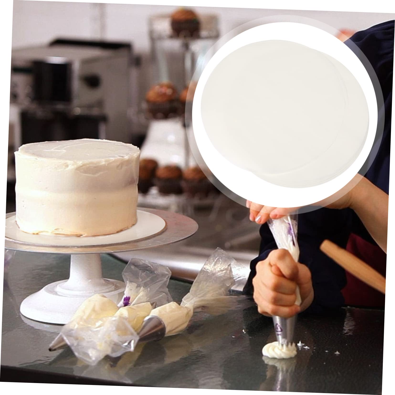 IMIKEYA Carta da Forno Antiaderente 500 Pezzi, Fogli Leggeri e Impermeabili, per Friggitrice ad Aria e Cottura in Cucina
