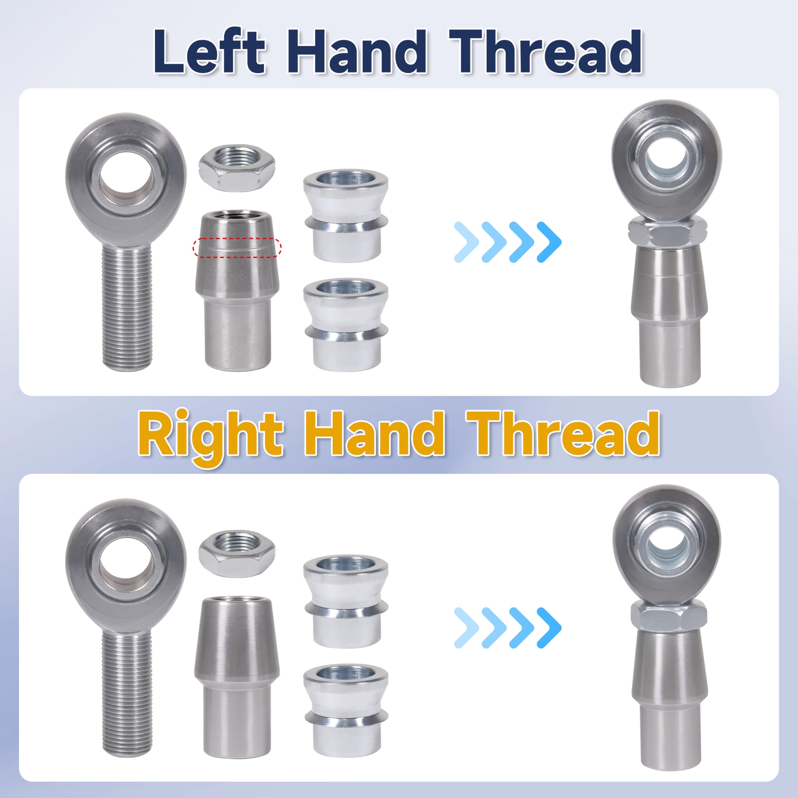 Junta Esférica Roscada Extremo De Barra Cromoly Derecho 7/8-14 X 9/16 - Para Juntas Heim Reconstruibles Suspensión Automotriz