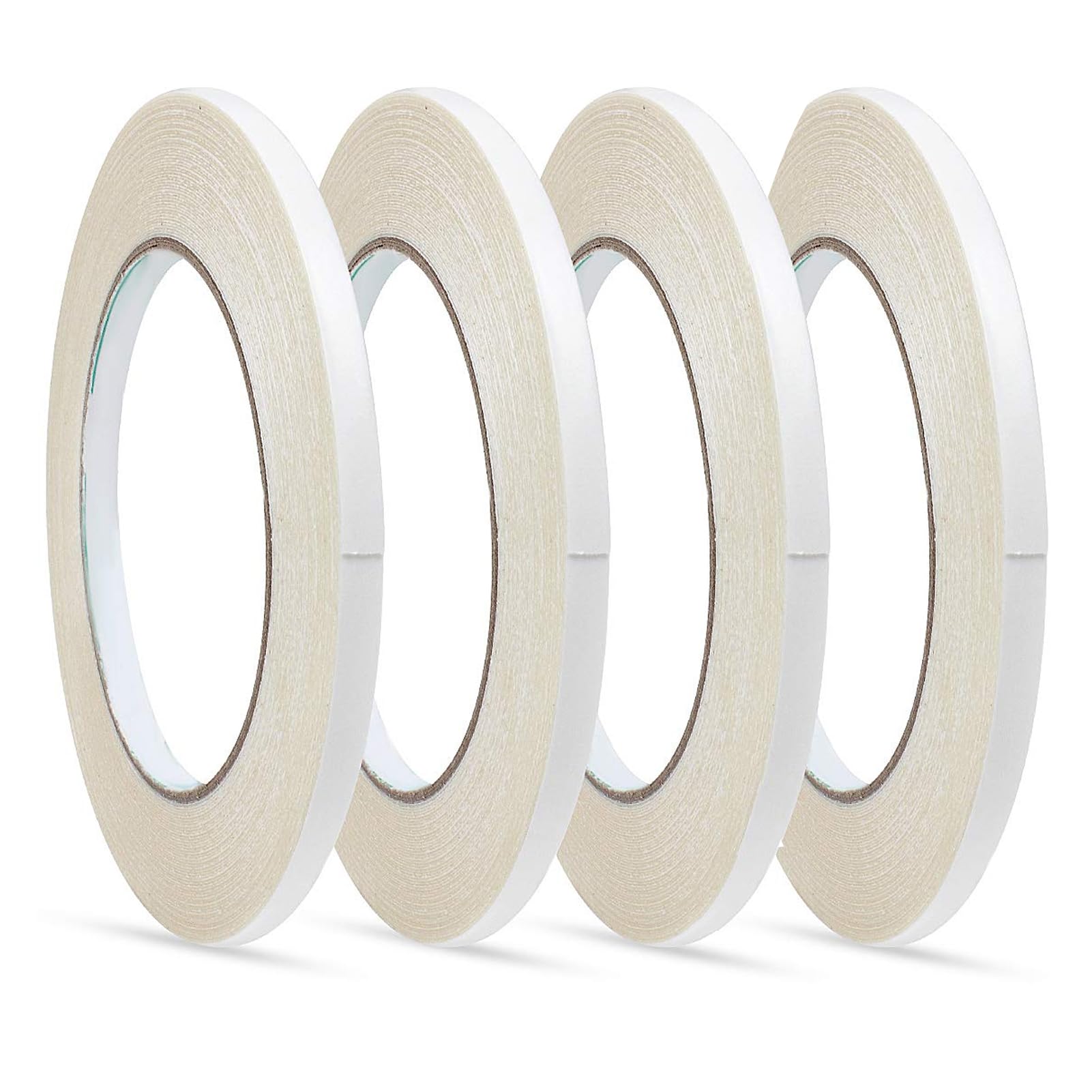 Sernvaloq 4 Rolls 6mm Double Sided Adhensive Tape (180m Total), Thin Adhensive Sticky Tapes For Diy Craft, Photos, And Wallpaper, 6mm X 30m Each
