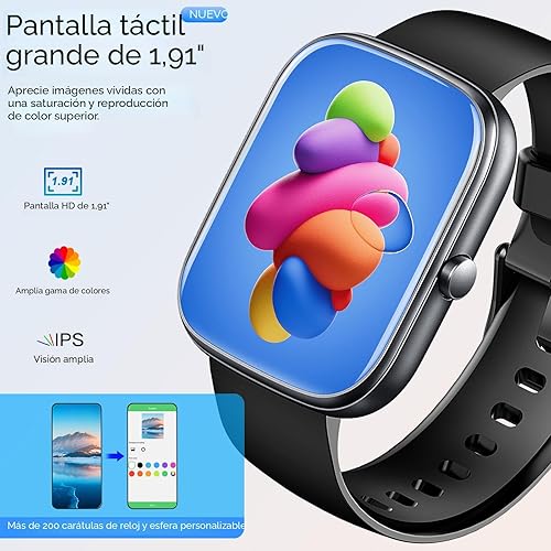 Miniatura 2 de Reloj inteligente para hombres y mujeres, reloj inteligente HD 2025 de 1.91 pulgadas (respuesta/hacer llamadas), más de 112 modos deportivos,