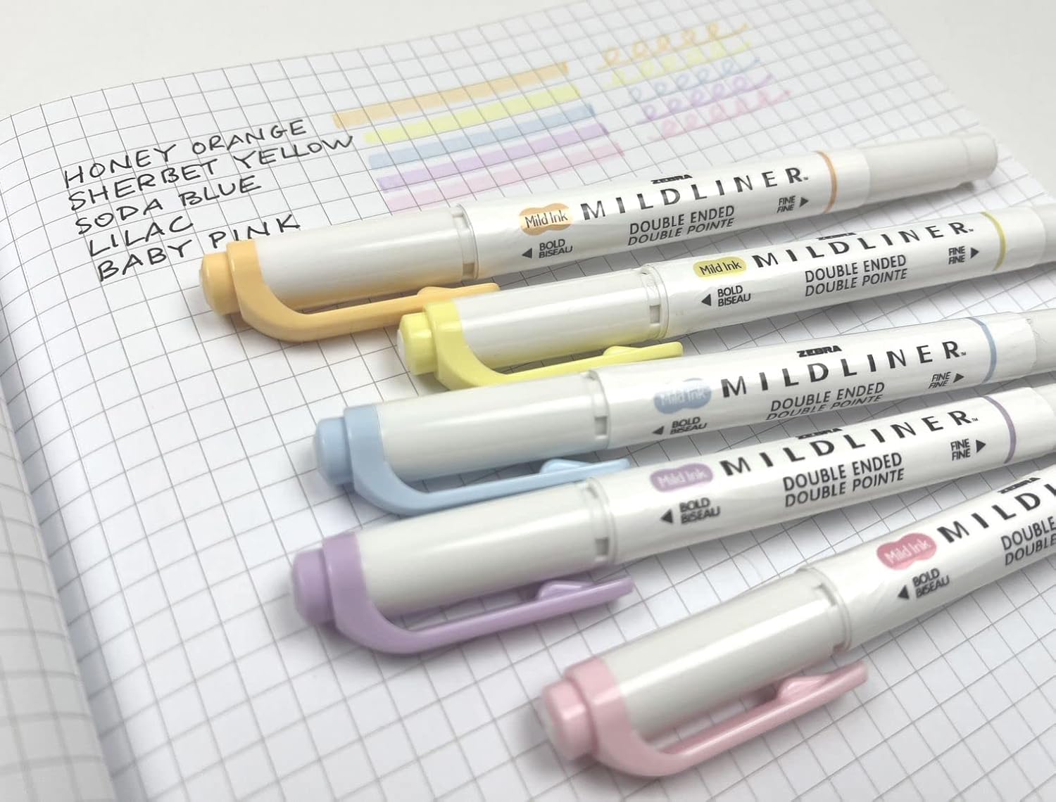 Zebra Pen Mildliner Double Ended Highlighter Set, Chisel and Bullet Point Tips & Neutral Palette Set, Includes 8 Mildliner Highlighters and 2 ClickArt Markers, Assorted