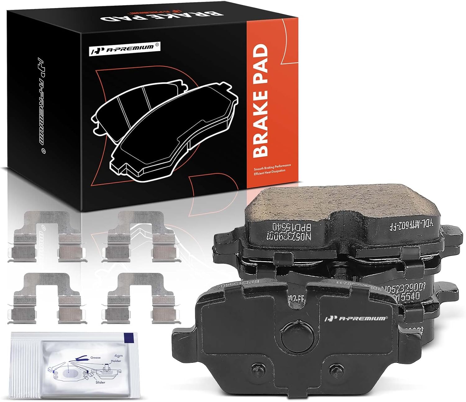 A-Premium Rear Ceramic Brake Pads Set Compatible with Mini Cooper Countryman 2011-2016, Cooper Paceman 2013-2016, 4-Pack