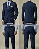 YND Men's 2 Piece Suit with Tie, One Button Slim Fit Solid Jacket and Pants Set, Suits for Men Prom Party Wedding & Business Global Recycled Standard 3