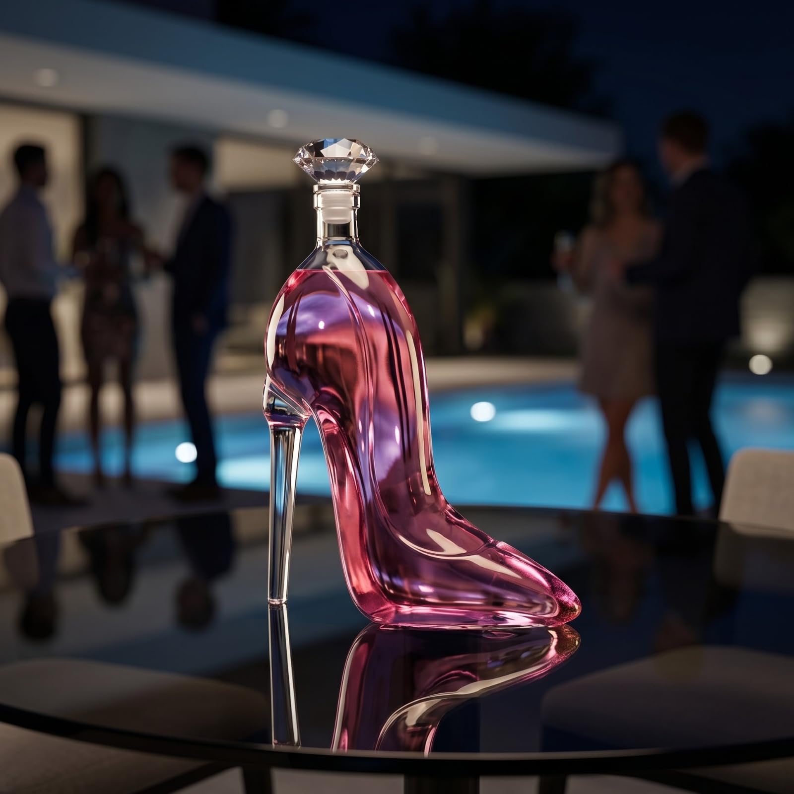 Carafe à décanter à whisky et vin en forme de talons hauts avec bouchon – Carafe à décanter à talon haut pour vin, liqueur, bourbon, tequila, cadeau élégant pour femme – Design droit d'auteur