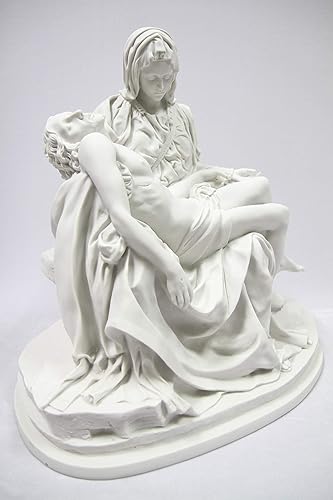 Miniatura 2 de Figura de escultura italiana La Pieta de Michelangelo Jesús María, de 18 pulgadas, fabricada en Italia, para interiores y exteriores