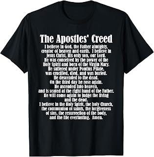 Apostles Creed Christian Catholic Faith Believer Pray Jesus T-Shirt