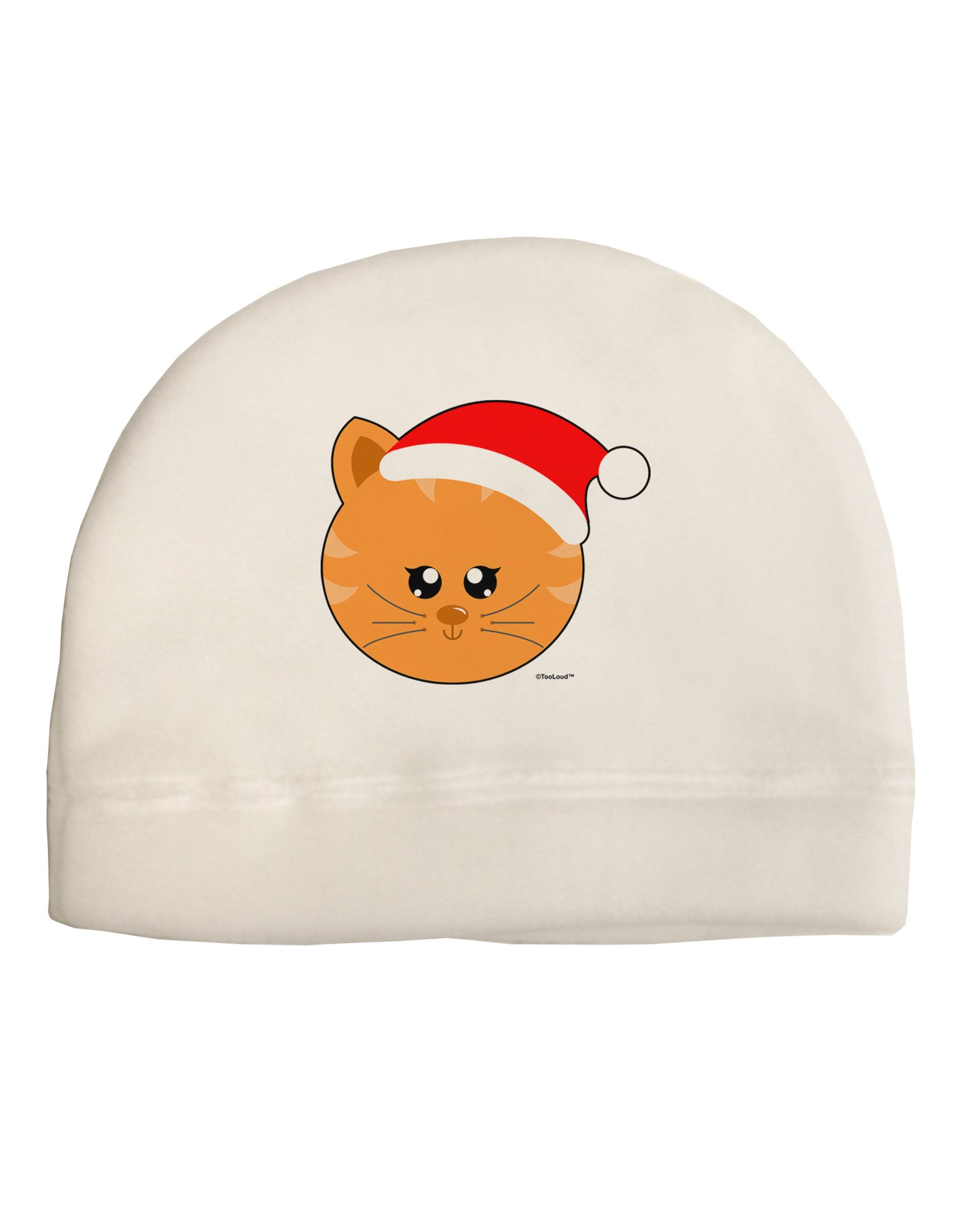 TOOLOUD Cute Christmas Cat Santa Hat Child Fleece Beanie Cap Hat White
