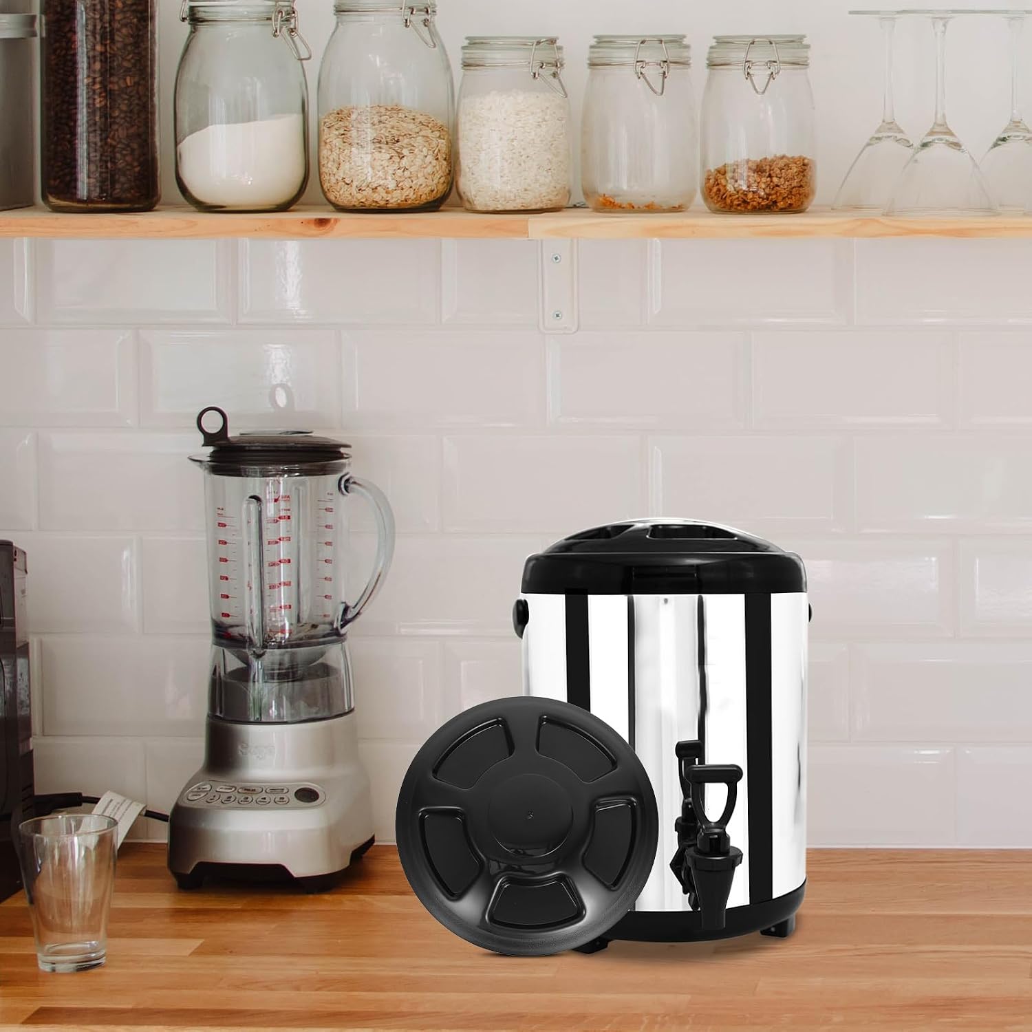 Leakproof Drink Dispenser Lid - Insulated Beverage Bucket Cap - Plastic Replacement Cover - Enhances Efficiency and - Easy to Clean and Maintain