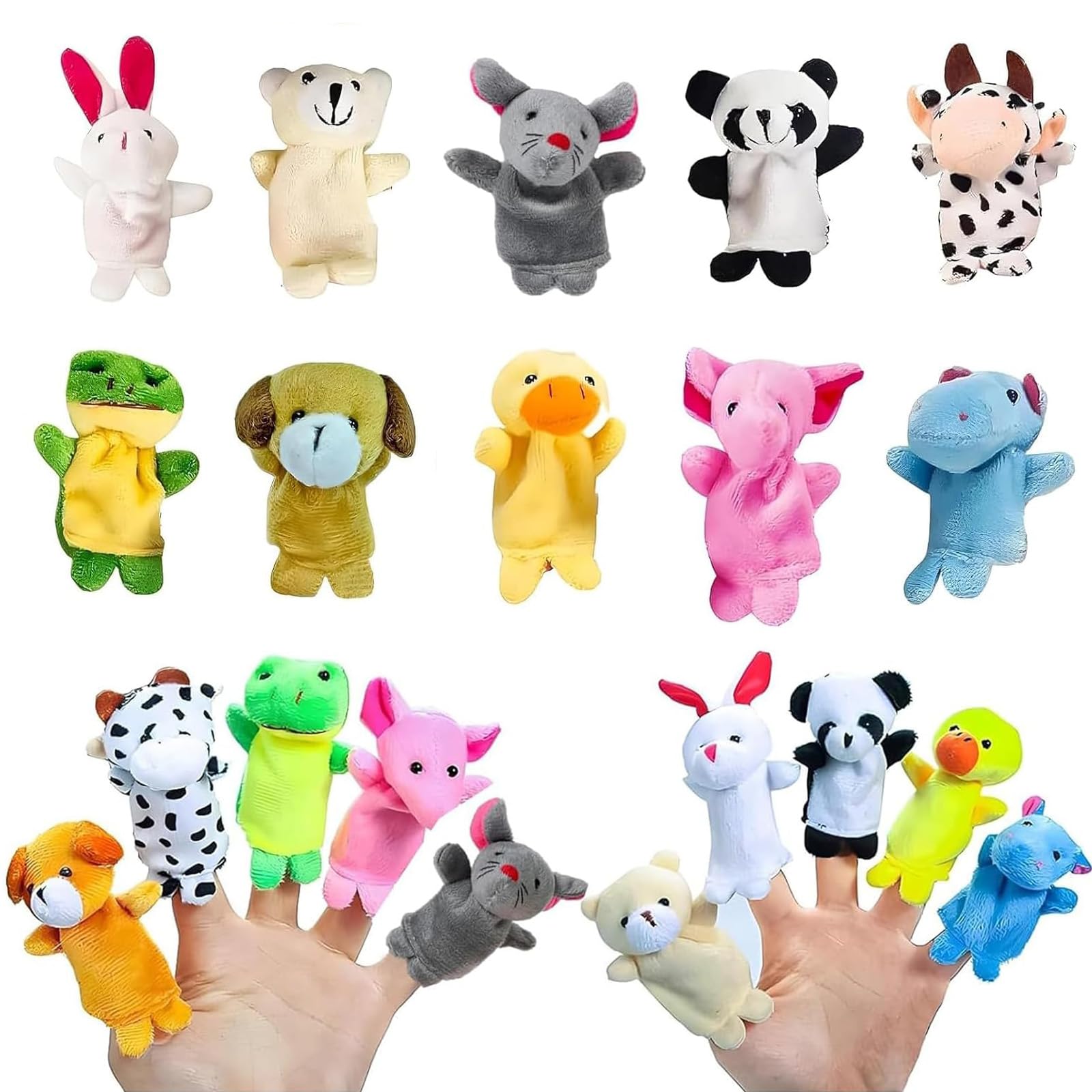 6 Pcs Finger Puppets, Puppets For Boys & Girls, Mini Plush Figures Toy Assortment Hand Puppet Novelty Gifts Christmas, Finger Doll Puppet Show Props Hand For Shows