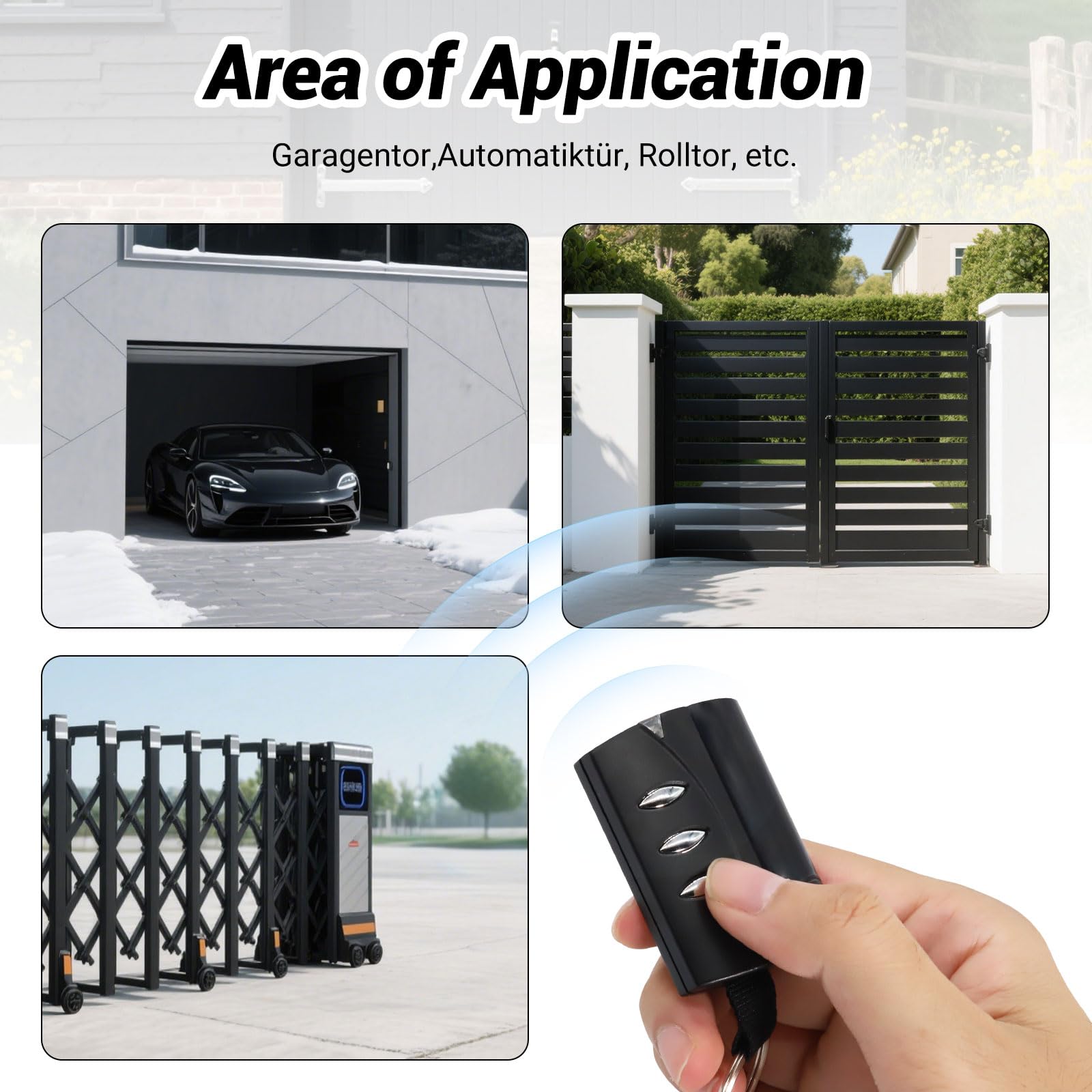 [Pack de 2 Mandos] Mando a Distancia para Garaje – Compatible únicamente con Sistemas de la Marca Pujol Vario (Black, Mars, Ocean) – 3 Canales, Rolling Code, 433,42 MHz (Pack de 2)